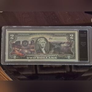 Collectible Two Dollar Bill in Case